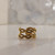 Double Twist Open Gold Ring
