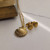 Seashell Gold Stud Earrings