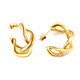 Lila Gold Hoop Earrings