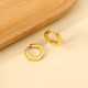 Arya Geometric Gold Huggie Earrings