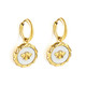 Regina White Shell Gold Drop Earrings
