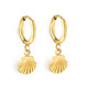 Seashell Gold Drop Earrings