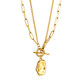 Penelope Toggle Gold Charm Link Necklace