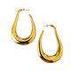 Magal Drop C Hoops Gold Earrings