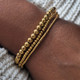 Meadow Beaded Stretch Gold Bracelet-Medium