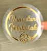 Ramadan Mubarak Gold foil Stickers Set of 12