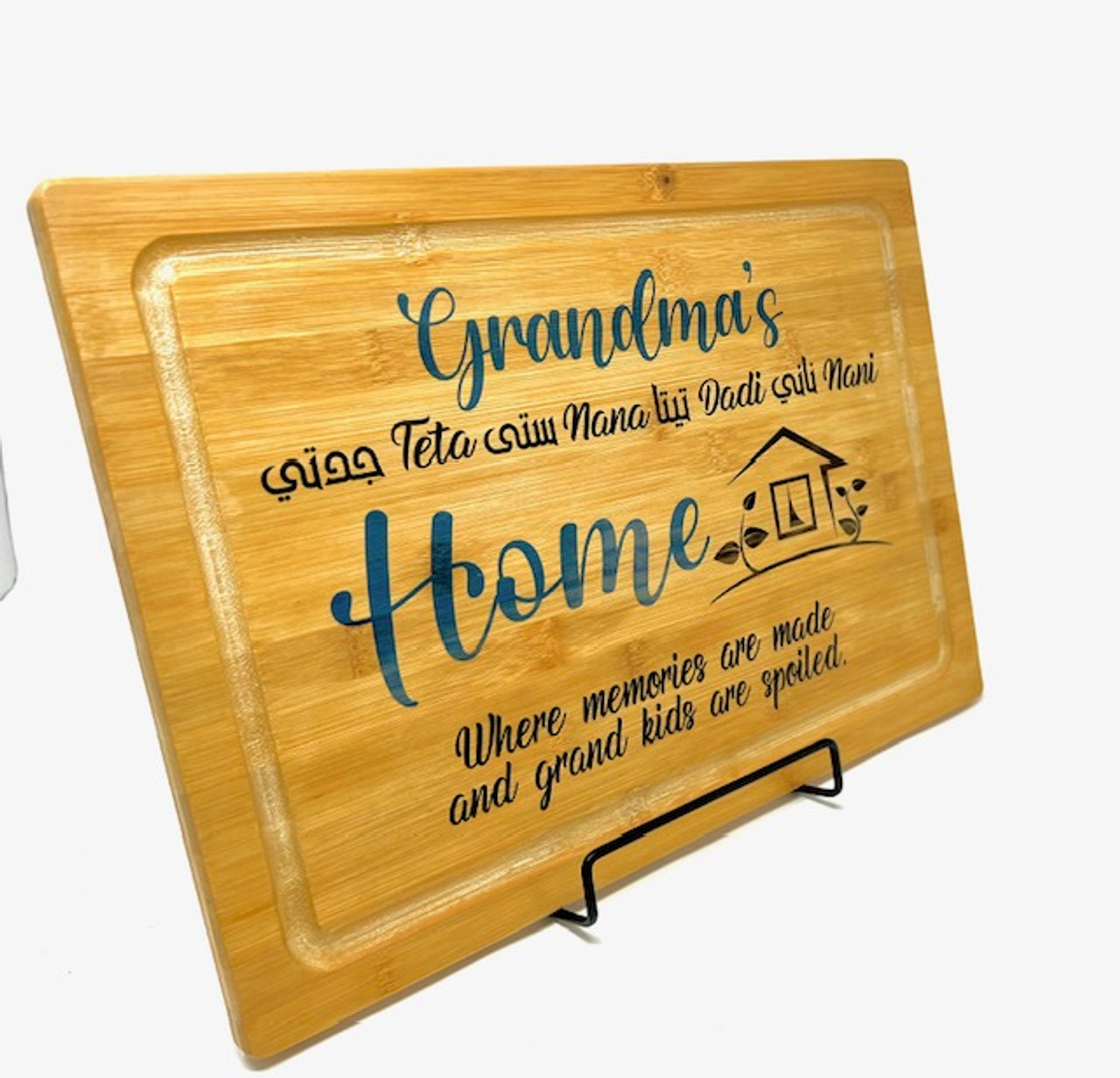 Koyal Wholesale Large Bamboo Wood Custom Mother's Day Cutting Board For  Grandma, Always Open Grandma's Kitchen, Set Of 1