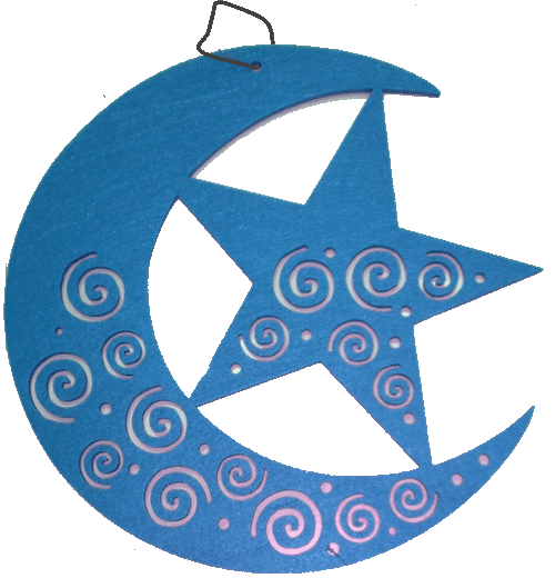 Felt Swirly Moon Hanging Eidway Store