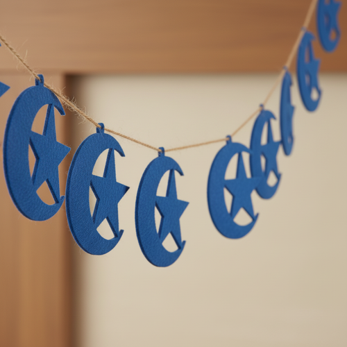 Box of 25  Moon and Star Garland