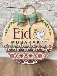 Eid Mubarak Door Wreath White Dove