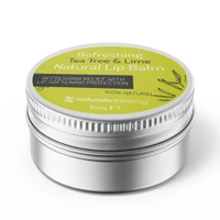 Refreshing Tea Tree and Lime Lip Balm for damaged lips