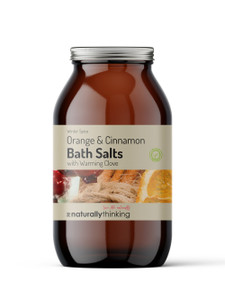 Aromatherapy bath salts with Orange Cinnamon and Clove