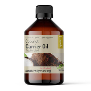 Coconut Oil (Fractionated), a lovely light skin oil which can soothe the skin without blocking pores