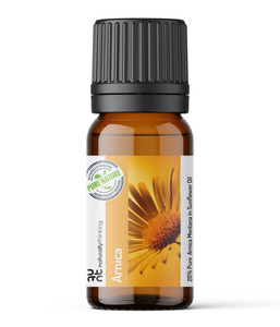Arnica montana oil steeped in Sunflower, use in blends to help aid bumps and bruises.