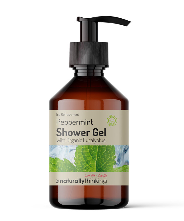 Refreshing Aromatherapy Shower Gel made with Organically grown Peppermint
