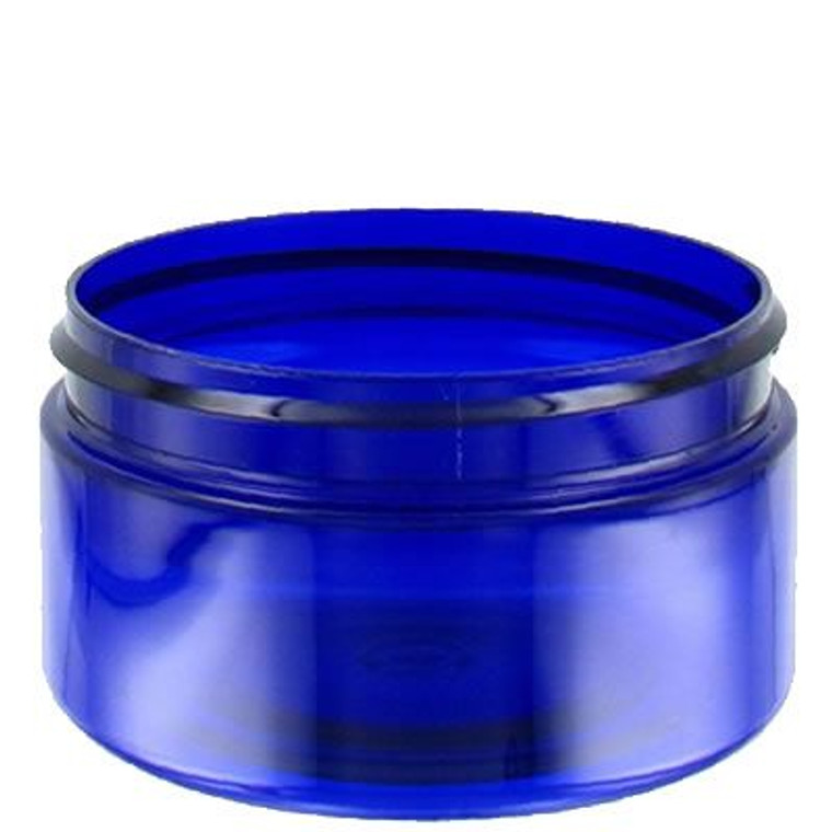 Blue Plastic Jar for cosmetics made from PET Plastic