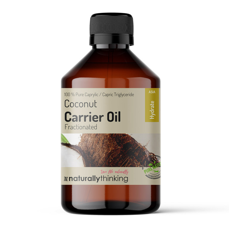 Coconut Oil (Fractionated), a lovely light skin oil which can soothe the skin without blocking pores