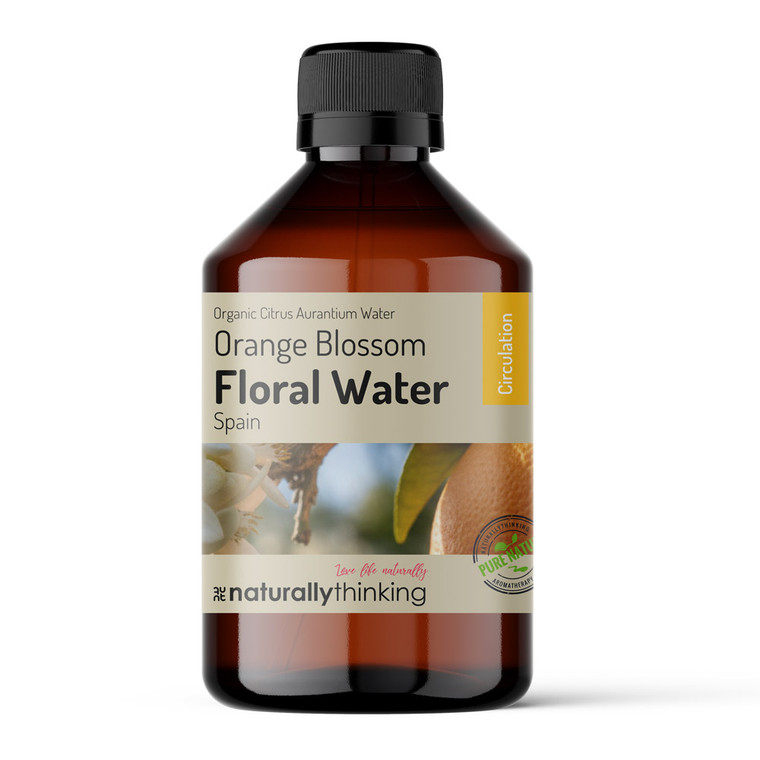 Orange Blossom floral water helps to protect dry skin by encouraging the skins circulation