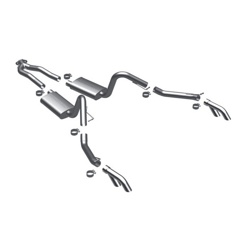 Magnaflow 16830 | 1975-1981 | Pontiac Firebird/Trans-Am | 305/350 | Stainless Cat-Back Dual Exhaust System Turn Down (Trans-Am Style) Polished Tips