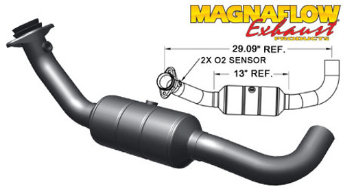 Magnaflow 455014 Ford Direct Fit California OBDII Catalytic Converter