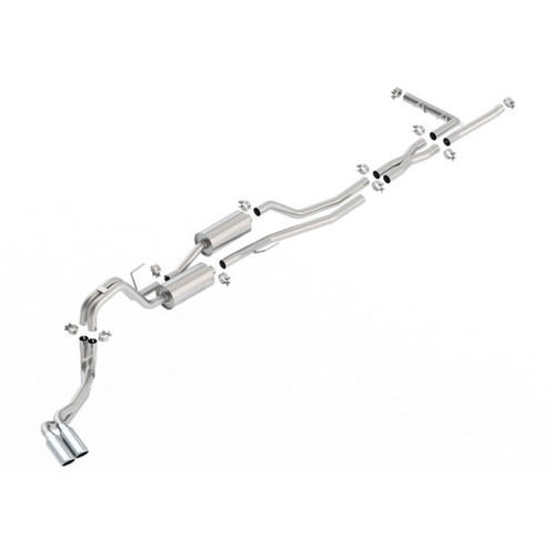 Borla 140699 | Ford F150 5.0L | Crew-Extended Cab | Split Same Side Exit | Stainless Cat Back Exhaust System