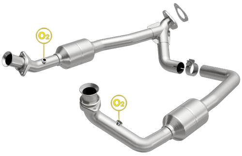 Magnaflow 447378 | Ford E-150 Econoline/E-150 Econoline Club Wagon/E-250 Econoline/E-250 Econoline Club Wagon/E-350 Super Duty | 5.4L | Front | Direct-Fit California Catalytic Converter OBDII | EO# D-193-103
