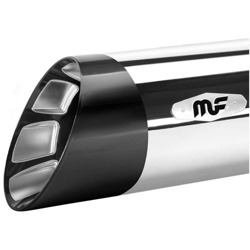 MagnaFlow Harley-Davidson® Touring Hitman Series CHROME Slip-On Exhaust Muffler Set Without Converter-detail