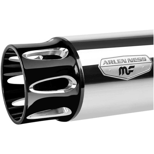 Arlen Ness By MagnaFlow Harley-Davidson® Deep Cut CHROME Series Slip-On Exhaust Muffler Set Without Converter-detail