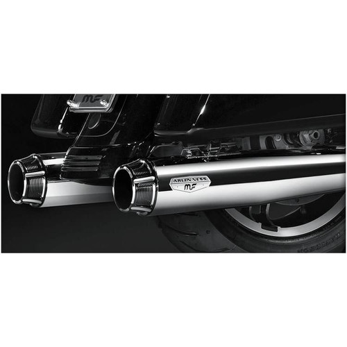 MagnaFlow Harley-Davidson® Touring Redline Series CHROME Slip-On Exhaust Muffler Set Without Converter-rear