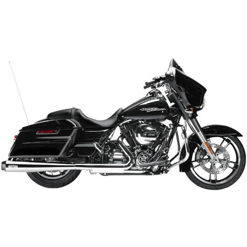 MagnaFlow Harley-Davidson® Touring Redline Series CHROME Slip-On Exhaust Muffler Set Without Converter-side