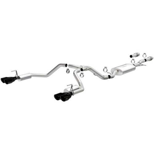 2021-2022 | Magnaflow 19543 | GMC Yukon XL | Chevrolet Suburban | Cadillac Escalade ESV | 6.2 | 5.3 | 3" Diameter | Quad Rear Exit | 4" Black Tips | Street Series Black Chrome Cat-back System