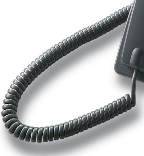 Curly Cord to suit Aristel DV/AV Series Handsets -  Charcoal