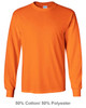 Gildan G240 Ultra Cotton® 6 oz. Long-Sleeve T-Shirt | Safety Orange