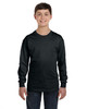 Gildan G540B Youth Heavy Cotton Long Sleeve T-Shirt | Black
