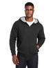 Harriton M711T Men's Tall ClimaBloc™ Lined Heavyweight Hooded Sweatshirt | Black