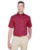Harriton M500S Easy Blend Short-Sleeve Twill Shirt with Stain-Release | Wine