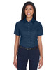 Harriton M500SW Easy Blend Short-Sleeve Twill Shirt with Stain-Release | Navy