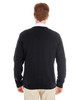 Harriton M425 Men's Pilbloc™ V-Neck Button Cardigan Sweater | Black