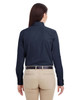 Harriton M581W Ladies' Foundation 100% Cotton Long-Sleeve Twill Shirt with Teflon™ | Dark Navy