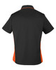 Harriton M586W Ladies' Flash IL Colorblock Short Sleeve Shirt | Black/ Team Orange