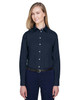 Devon & Jones D620W Ladies' Crown Woven Collection™ Solid Broadcloth Shirt | Navy