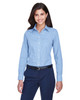 Devon & Jones D640W Ladies' Crown Woven Collection™ Gingham Check | French Blue
