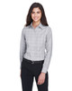 Devon & Jones DG520W Ladies Crown Collection Glen Plaid Shirt | White/ Graphite/ Light Graphite