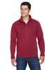 Devon & Jones DG792 Men's Bristol Sweater Fleece Half-Zip | Red Heather