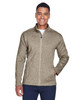 Devon & Jones DG793 Men's Bristol Full-Zip Sweater Fleece Jacket | Khaki Heather