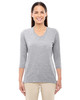 Devon & Jones DP184W Ladies Perfect Fit Bracelet  V-Neck Top | Grey Heather