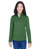 Devon & Jones DG798W Ladies' Newbury Malange Fleece Quarter-Zip Sweater | Forest Heather