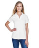 Devon & Jones DG20W  Ladies' CrownLux Performance Plaited Polo Shirt | White