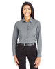 Devon & Jones DG535W Ladies' CrownLux Performance Tonal Mini Check Shirt | Graphite