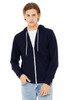 Bella+Canvas 3739 Unisex Poly-Cotton Fleece Zip Hoodie | Navy